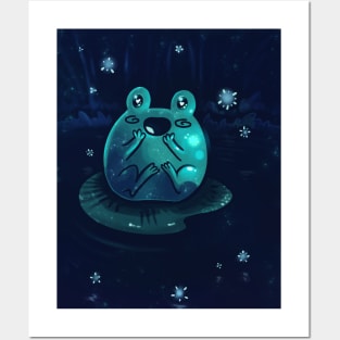 Cute Frog Big World Posters and Art